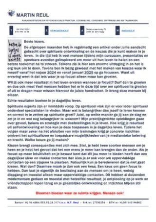 Bloemen bloeien waar ze ruimte krijgen. Mensen ook.