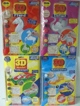 ZELFBOUW 3D MODELLEN VLIEGTUIG, AUTO EN DIEREN NIEUW