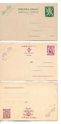 Belgie 5 verschillende postkaart ongestempeld