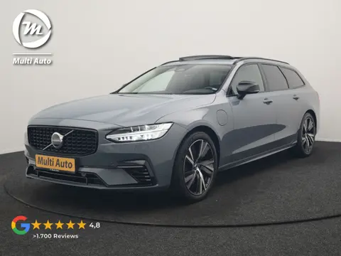 Volvo V90 T6 AWD Plus Dark PHEV 350pk Dealer O.H. | Trekhaak Af Fabriek | Panodak | Adaptive Cruise 