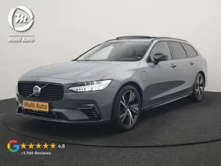 Volvo V90 T6 AWD Plus Dark PHEV 350pk Dealer O.H. | Trekhaak Af Fabriek | Panodak | Adaptive Cruise 