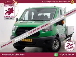 Ford Transit 350 2.0 TDCI 130pk E6 RWD D.C. Open Laadbak Trekhaak 2800kg 02-2018