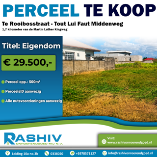 Bouwkavels te koop in Suriname