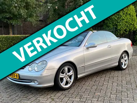 Mercedes-Benz CLK-klasse Cabrio 200 K. Avantgarde 2003 leer! 6-bak! windscherm! youngtimer! goed rij