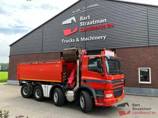 Ginaf X 4243 S 8x4 handgeschakeld met 15m³ Gijsbertsen kipper en Palfinger Q150Z84TI kraan. BS2091