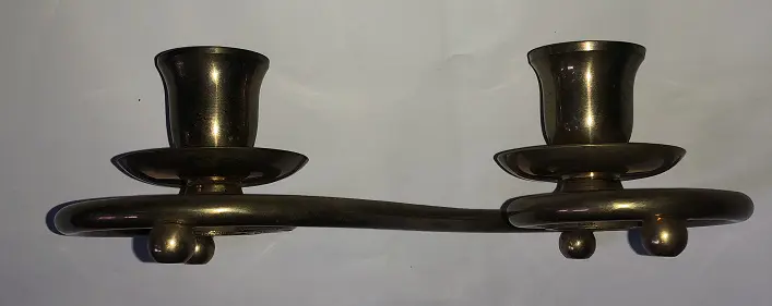 Koperen kaarsenhouder.