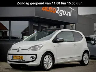 Volkswagen up! 1.0 HIGH UP White BLEUMOTION PANODAK LEDER NAVI AIRCO LED LMV PDC