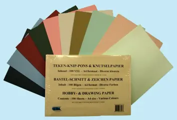 Knutsel-Knip en Teken Papier - 100 A4 Vellen - VB-002