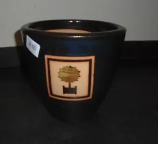 BLOEMPOT SET 2-DLG BOXWOOD ZWART 1 NIEUW