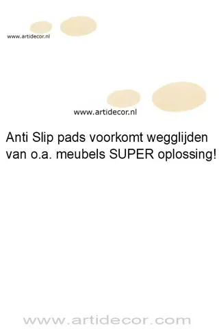 Anti Slip pads voorkomt wegglijden van o.a. meubels SUPER op
