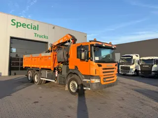 Scania P400 6x4 / Kipper / Retarder / Fassi F235AXP.24 / Maar 286432km