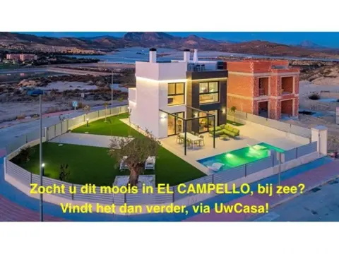 Uw nieuwe Villa in EL CAMPELLO met zeezicht bij Golfbaan