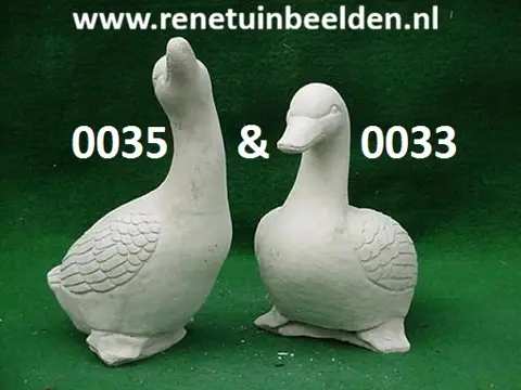 Set Ganzen zit en roep. nr 0033 & 0035