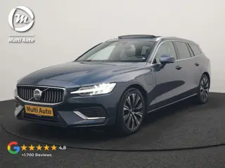 Volvo V60 T6 AWD Plus Bright LONG RANGE PHEV 350pk Dealer O.H. | Trekhaak Af Fabriek | Panodak | Ada