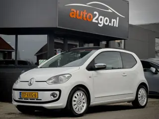 Volkswagen up! 1.0 HIGH UP White BLEUMOTION PANODAK LEDER NAVI AIRCO LED LMV PDC