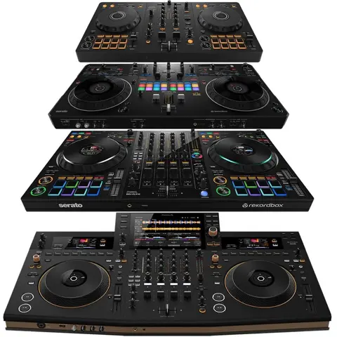 DJ-controllers, DJ-mixers, MIDI-controllers, DJ-mediaspelers, DJ-draaitafels, synthesizers