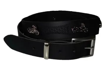 Biker riem " Motor " Zwart