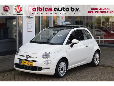 Fiat 500 80pk Turbo Lounge |Open dak|Leer|Nav