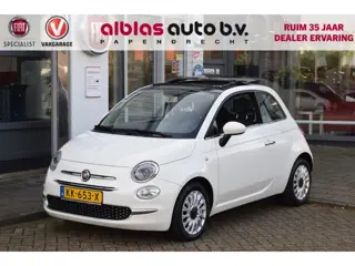 Fiat 500 80pk Turbo Lounge |Open dak|Leer|Nav