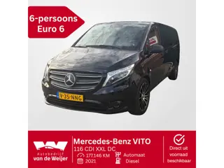 Mercedes-Benz VITO 116 CDI XXL DC 2x Schuif 6-Persoons-Grijs kenteken! LED ACC CAMERA CARPLAY
