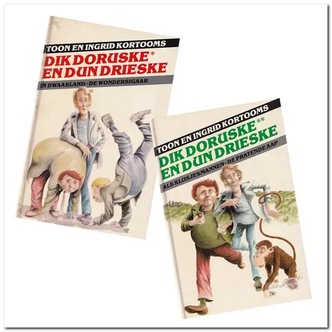 Toon en Ingrid Kortooms ~ 2x Dik Doruske en Dun Drieske Verhalenbundels