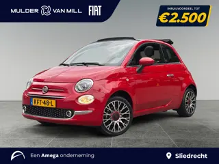 Fiat 500C Cabrio RED 1.0 Hybrid 70pk | CLIMA | NAVI | PARKEERHULP | CRUISE CONTROL | 16" LM-VELGEN |