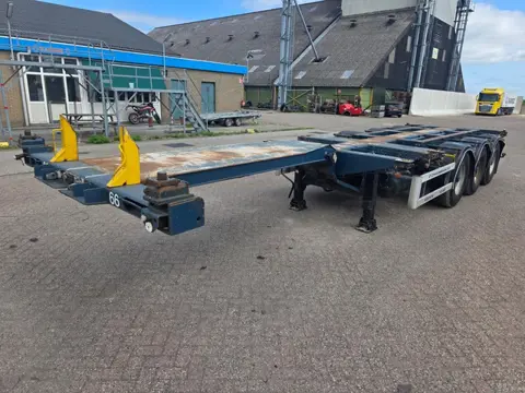 Nooteboom ROR - Drum Nooteboom container chassis - 3 ROR assen - Trommelremmen - Luchtvering - Lift 
