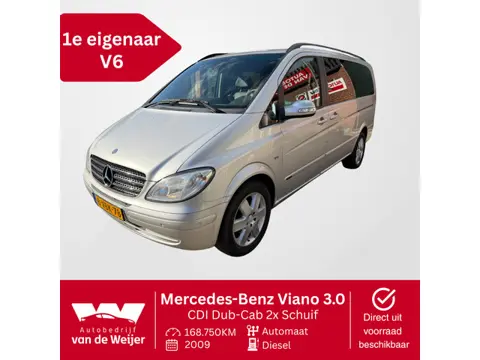 Mercedes-Benz Viano 3.0 CDI V6! Dub-Cab 2x Schuif 1e Eigenaar NL-Bus YOUNGTIMER!