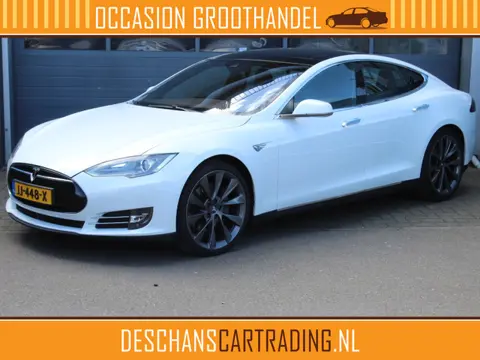 Tesla Model S 85D Performance 700pk Panoramadak, leder, 21 inch LM Velgen Climate.Apk t/m 6-27!