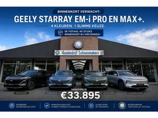 Geely Starray EM-i 1.5 Max+ 20 STUKS!! DIVERSE KLEUREN!! 136KM-WLTP PANO MEMORY HUD
