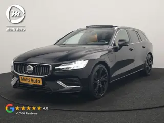 Volvo V60 T6 AWD Plus Bright LONG RANGE PHEV 350pk Dealer O.H. | Trekhaak Af Fabriek | Panodak | Ada