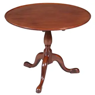 Engelse ronde Georgian mahonie bijzettafel wijntafel of kleine salontafel ca 1790