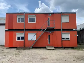 2x Modulaire bouwkeet / kantoorunit met toilet en keuken - stapelbaar