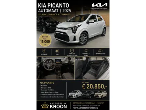 Kia Picanto 1.0 DPI DynamicPlusLine I 6x op komst I Automaat I Cruise Controle I Verwacht