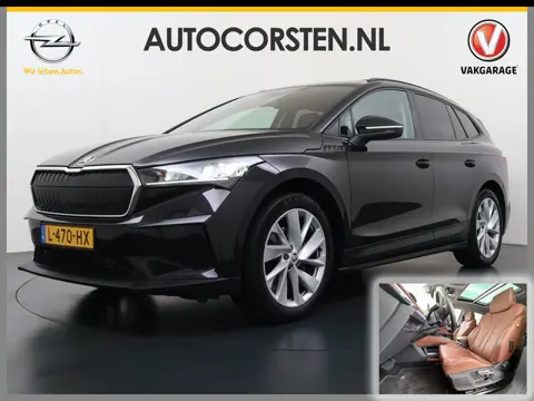 Škoda Enyaq iV 60 Panoramadak Trekhaak Leder Adap.Cruise Stoel+Stuur+Achterbankverwarming Camera 3-Z