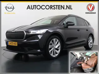 Škoda Enyaq iV 60 Panoramadak Trekhaak Leder Adap.Cruise Stoel+Stuur+Achterbankverwarming Camera 3-Z