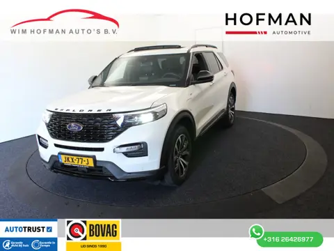 Ford Explorer 3.0 V6 EcoBoost PHEV ST-Line 7P Trekh Pano Camera B&O Parel lak  Vol Leder ZW hemel