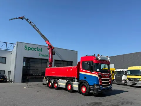 Scania R650 V8 B8x4NB / Euro 6 / HMF TF 324 / HMF 3220 K-RCS + Flyjib FJ600 K4