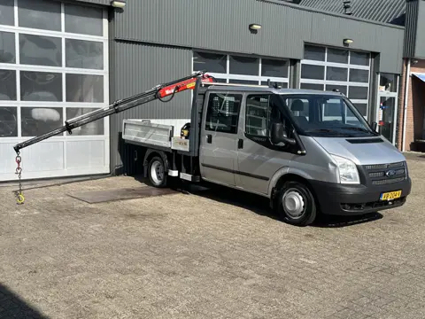 Ford Transit 350M 2.2 TDCI open laadbak Pick-up Fassi Laadkraan 3-Persoons Telefoonverbinding Voorru