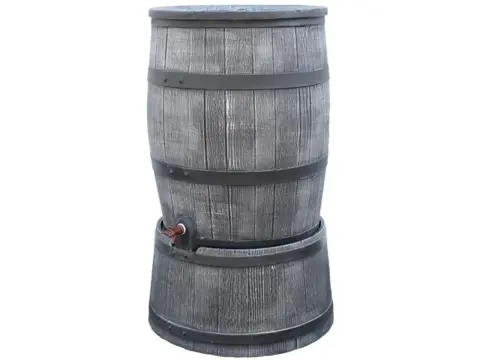 Complete houtlook regenton in de kleur antraciet!