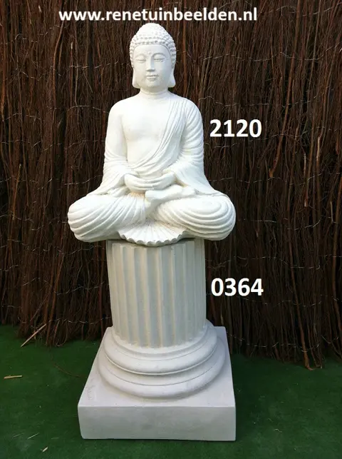 Boeddha met zuil. nr 2120 & 0365.