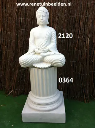 Boeddha met zuil. nr 2120 & 0365.