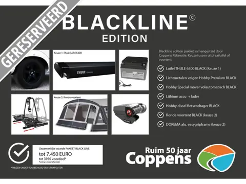 Hobby Prestige 620 CL 2026 BLACKLINE ACTIE!!!