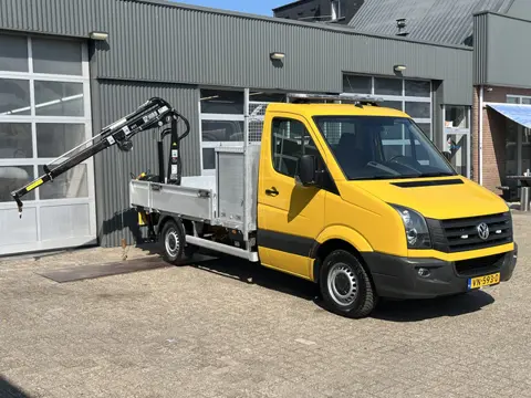 Volkswagen Crafter 35 2.0 TDI HIAB Laadkraan 017T Hijshaak Airco Cruise controle 3-Persoons Euro 5 T