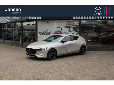 Mazda 3 HB 2.0 e-SkyActiv-X 186 M Hybrid Nagisa , Demovoordeel € 8.640,-, Automaat, Bruin Leder, Bos