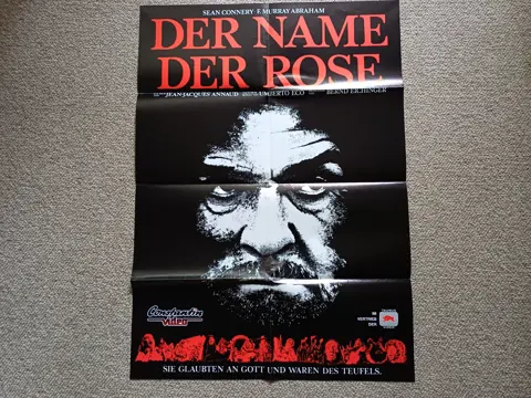 THE NAME OF THE ROSE video filmposter.