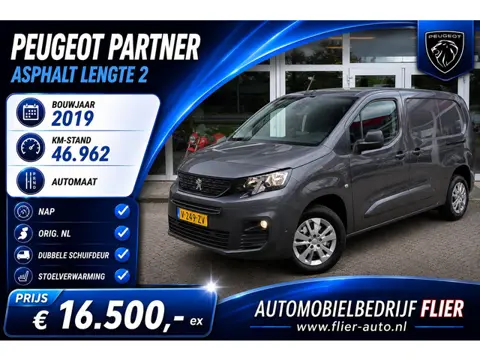 Peugeot Partner 1.5 BlueHDI Asphalt Long L2 | 2X SD | LM | Camera | PDC | StoelVW | Orig. NL | NAP |