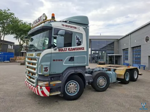 Scania R480 / 8X4 / INLINER / 441355 KM / FULL-AIR / 8TONS FRONT AXLE / FRIDGE / SEMI-AUTOMATIC / EU