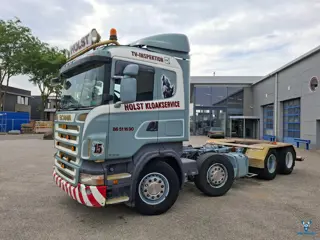 Scania R480 / 8X4 / INLINER / 441355 KM / FULL-AIR / 8TONS FRONT AXLE / FRIDGE / SEMI-AUTOMATIC / EU