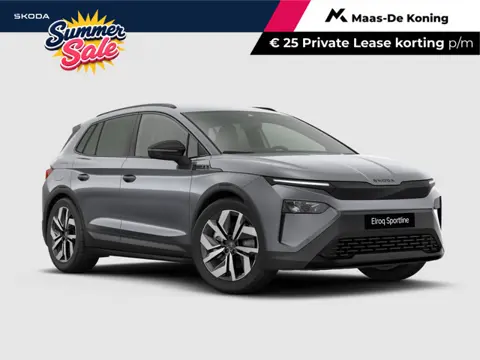 Škoda Elroq Sportline Elektromotor 210 kW / 286 PK SUV Graphite Grey | Trekhaak wegklapbaar | 3.000,